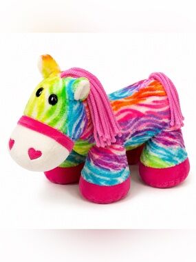 Dan Dee Collectors Choice Rainbow Striped Horse Pony Plush Zebra Hearts Plushie